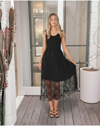 Esther & Co - Sheneka Dress - Black Lace