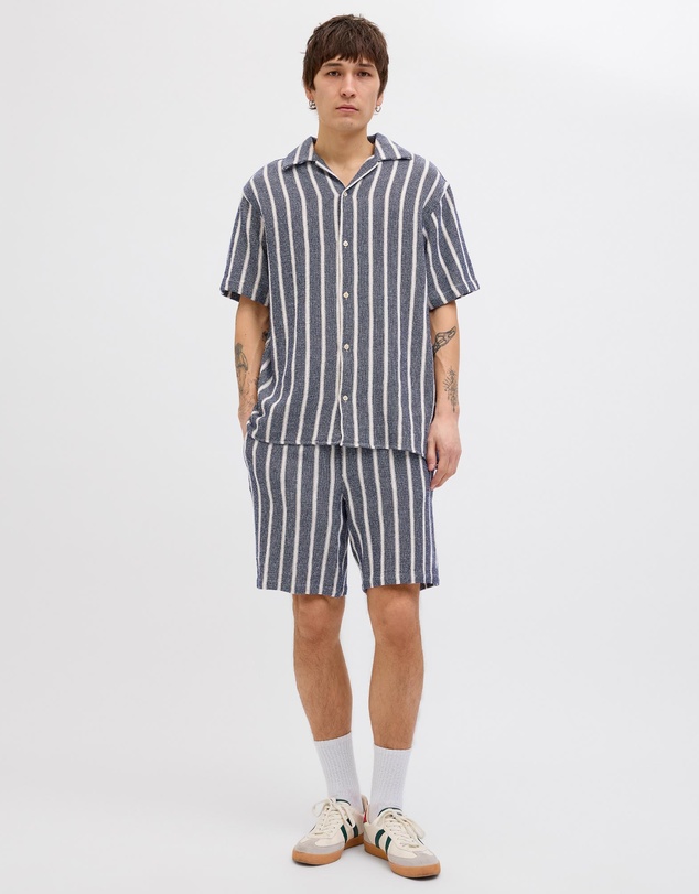 Jack & Jones - Jaiden Coba Striped Jogger Shorts Mid Relaxed Fit