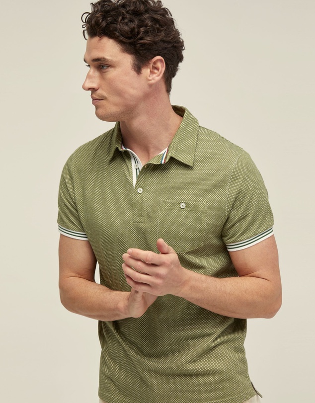 Oxford - Milo Cotton Jersey Printed Polo