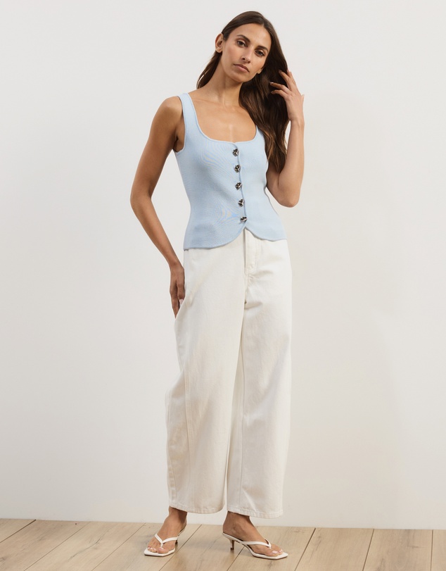 Atmos&Here - Elly Square Neckline Knit Tank