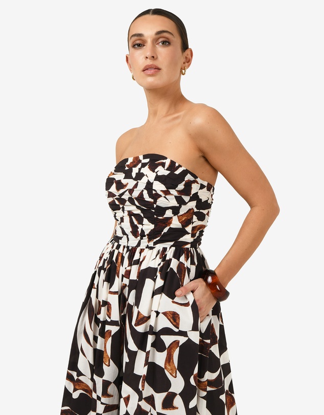 Forcast - Hazel Printed Strapless Dress
