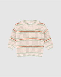 Fox & Finch - Wild Side Stripe Knitted Jumper - Babies