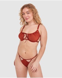 Bras N Things - Night Games Wild Delight Unlined & String Set - Rust