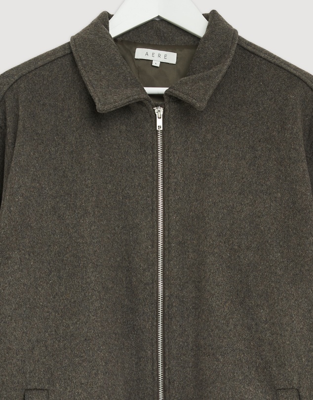 Revibe - Repaired AERE Wool Double Zip Jacket - International-L