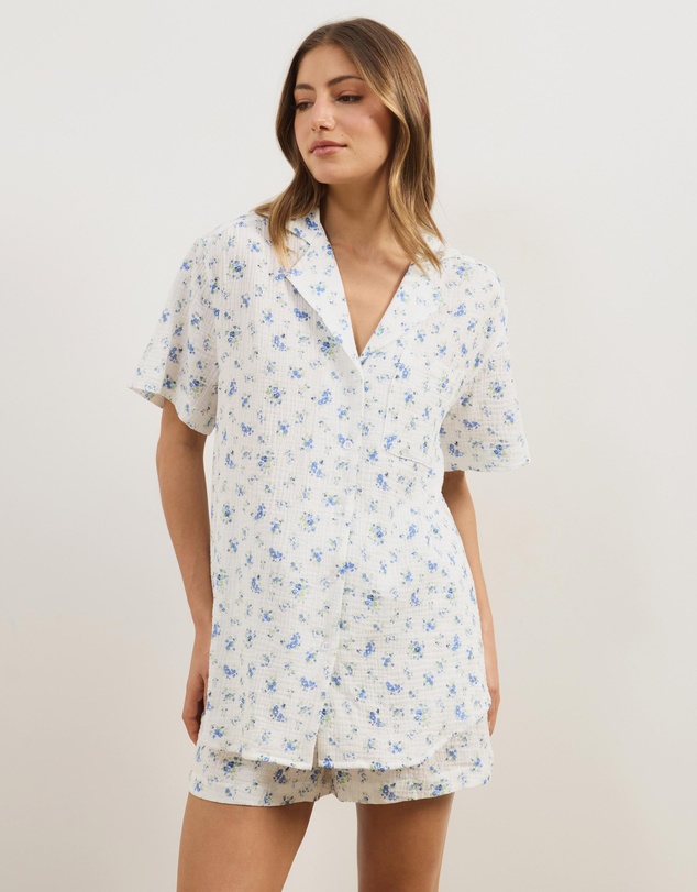 Atmos&Here - Mae Short Sleeve Shirt & Shorts PJ Set