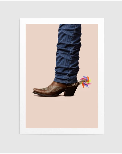 Olive et Oriel - Not Serious Cowboy by Artem Pozdniakov Art Print