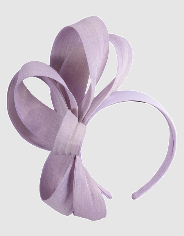 Fillies Collection - Light Lilac Silk Abaca Loops Racing Fascinator