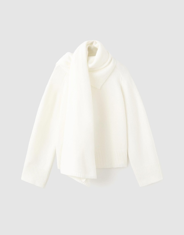 M.N.G - Knitted Sweater With Scarf
