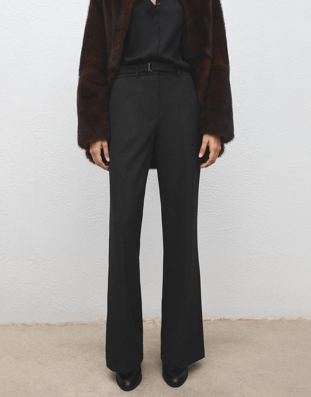 M.N.G - Belt Straight-Fit Trousers