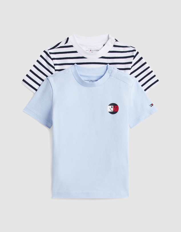 Tommy Hilfiger - 2-Pack Back Smiley Logo Jersey T-Shirt - Babies