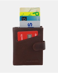 Pierre Cardin - Pierre Cardin Leather Smart Slide Card Holder Tab Wallet
