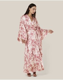 Papinelle - Madelyn Silk Kimono Maxi Robe