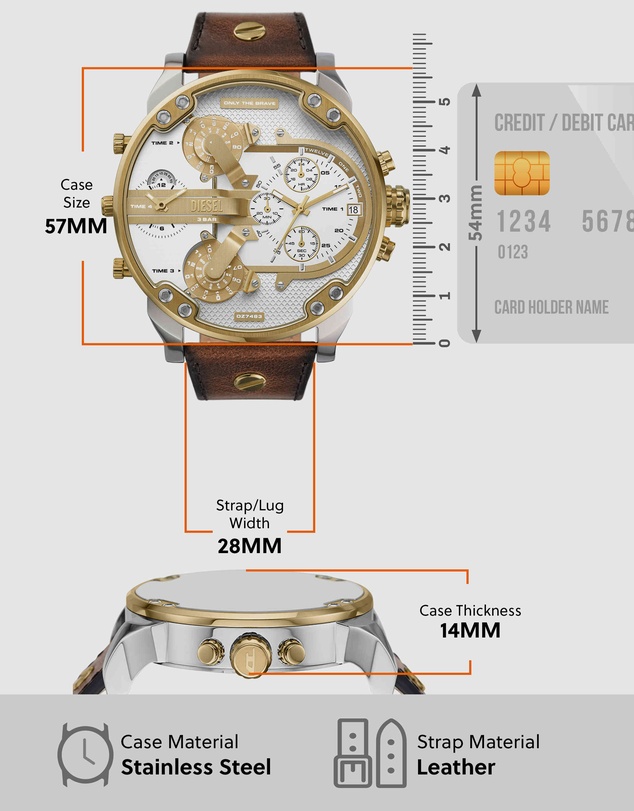 Diesel - Mr. Daddy 2.0 Brown Chronograph Watch