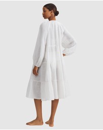 Polo Ralph Lauren - Cotton & Linen Tiered Long Sleeve Beach Dress