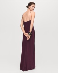 M.N.G - V-Neck Satin Dress
