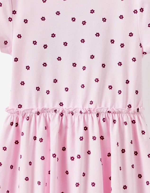 Cotton On Kids - Boat Neck Frill Short Sleeve Dress