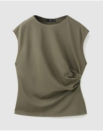 M.N.G - T-Shirt With Gathered Details
