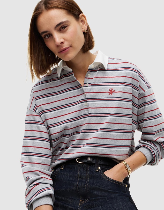 Tommy Hilfiger - Rugby Stripe Relaxed Polo Sweatshirt