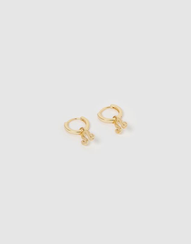 Izoa - Leo Star Sign Symbol Huggie Earring