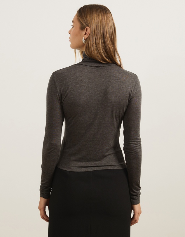 Atmos&Here - Wool Blend Roll Neck Long Sleeve Top