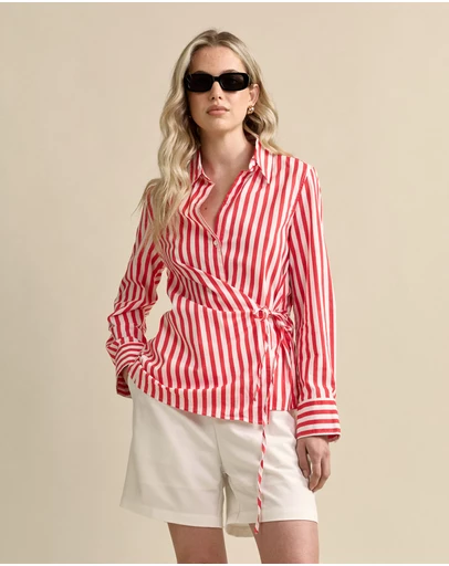 MVN - Stripe Tie Up Shirt