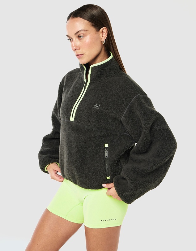 P.E Nation - Verde Sherpa Quarter Zip Jacket