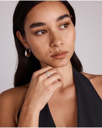 Michael Hill - Cubic Zirconia Pointed Open Bypass Ring in Sterling Silver