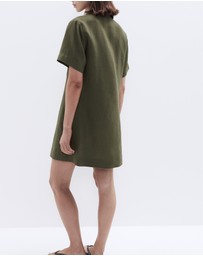 UNISON - Collared Linen Utility Dress