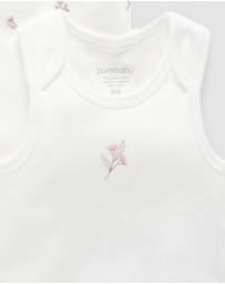 Purebaby - 2 Pack Singlet Bodysuit-Babies