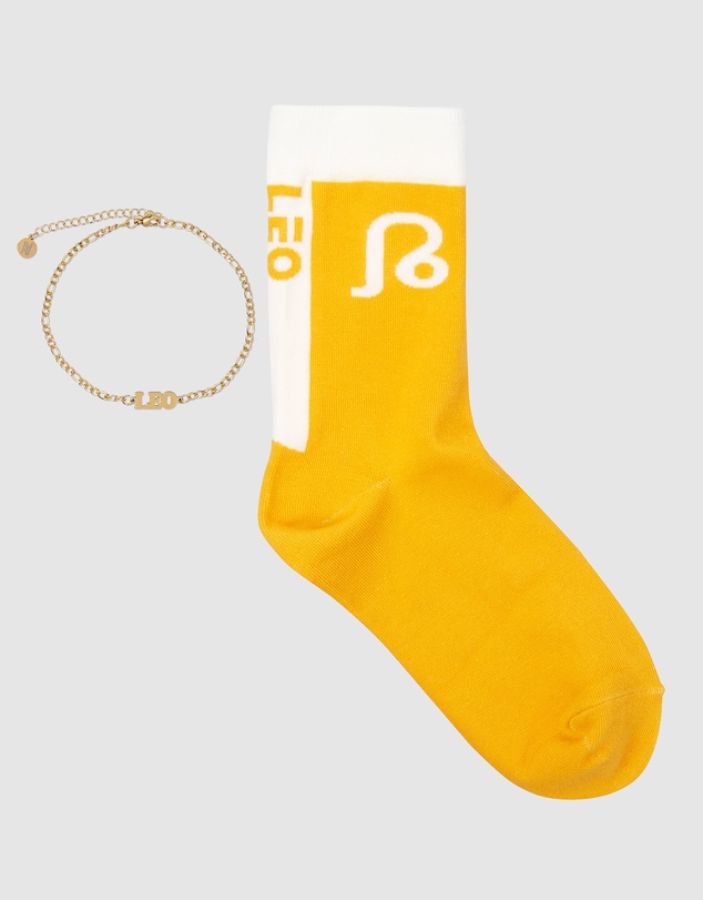 High Heel Jungle - Horoscope Gold Anklet and Sock Set - Leo