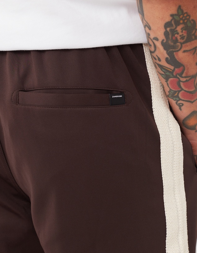 Zanerobe - Stitched Football Trackpant Dk Choc