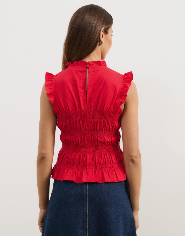 Atmos&Here - Coralie Linen Blend Frill Top