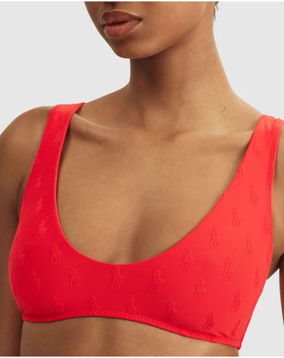 Polo Ralph Lauren - Logo Jacquard Deep Scoop Bikini Top