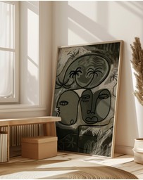 Olive et Oriel - Unwind Along The Palm Path by Shatha Al Dafai Art Print