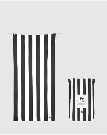 Dock & Bay - Beach Towel Cabana Collection L Kamari Charcoal