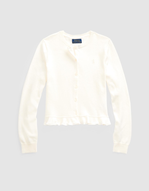 Polo Ralph Lauren - Peplum-Hem Cotton Cardigan - ICONIC EXCLUSIVE - Teens