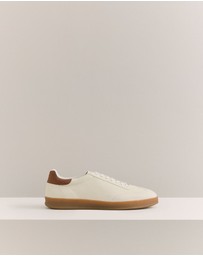 Trenery - Halden Leather Sneaker in Parchment
