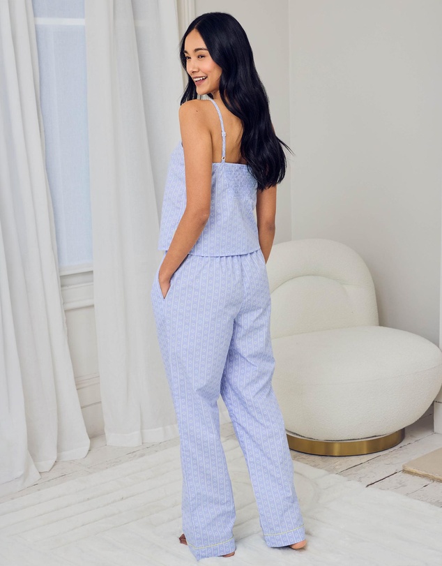 Chelsea Peers - Poplin Sun Stripe Ruched Cami Pyjama Set