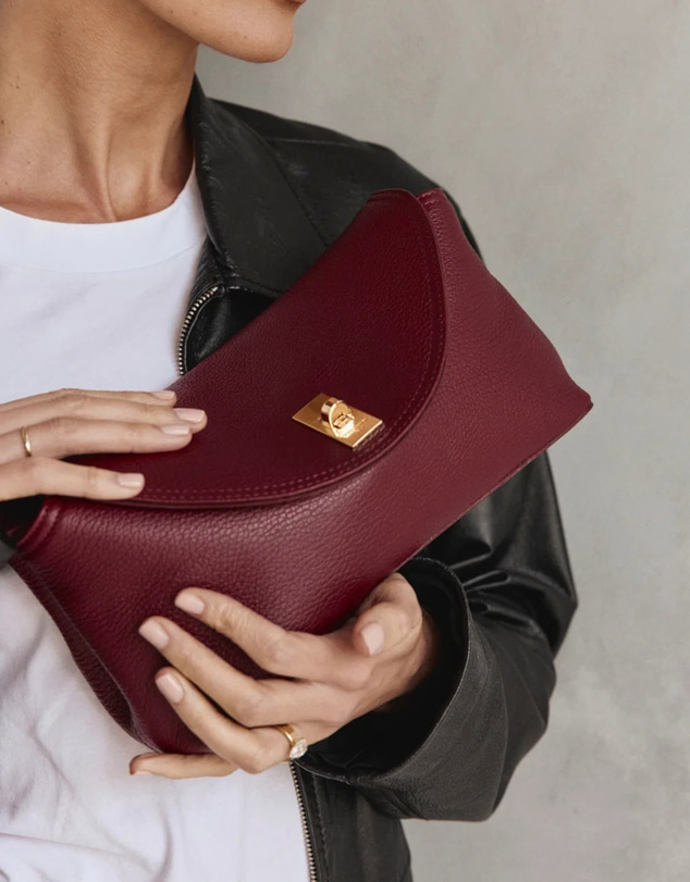 VESTIRSI - Sloane Bordeaux Leather Convertible Clutch
