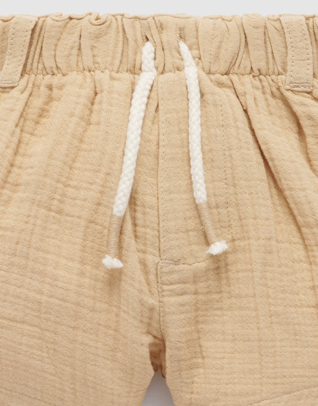 Purebaby - Crinkle Cotton Shorts -Kids-Babies