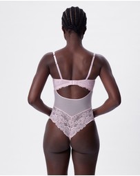 Bras N Things - Bethany Balconette Bodysuit - Light Pink