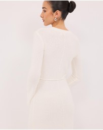 Calli - Iris Long Sleeve Knitted Maxi Dress