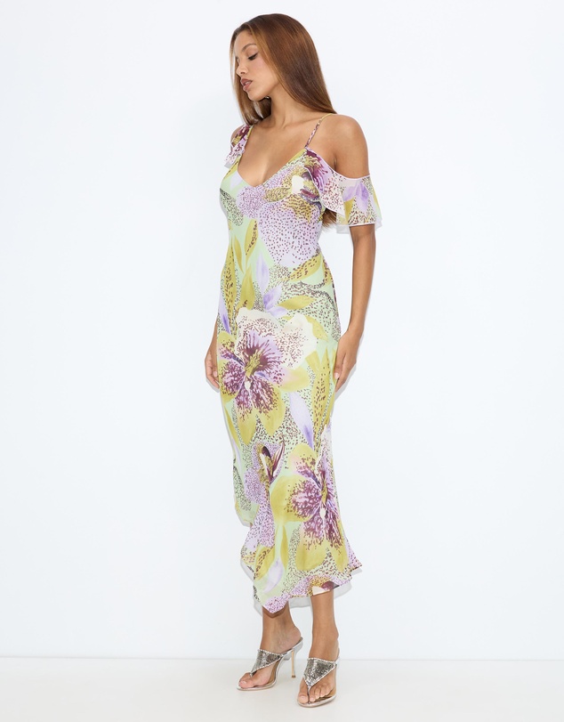 Dazie - Orchid Asymmetrical Midi Dress