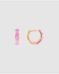 FAIRLEY - Pink Opal Crystal Huggies