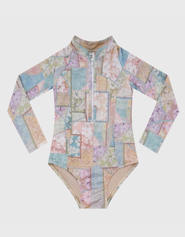 Aqua Blu Kids - Brindle Long Sleeve One Piece - Kids