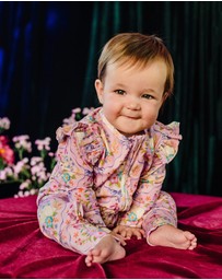 Fleur Harris - 'Bunnies & Bows' Precious Frill Coverall in Pink Love