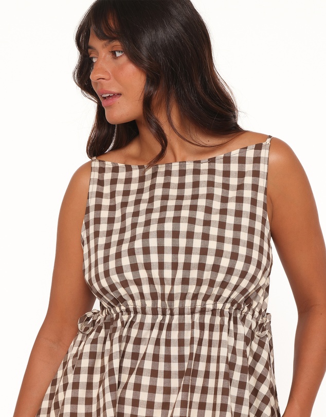 Petal & Pup - Rory Top - Brown Gingham