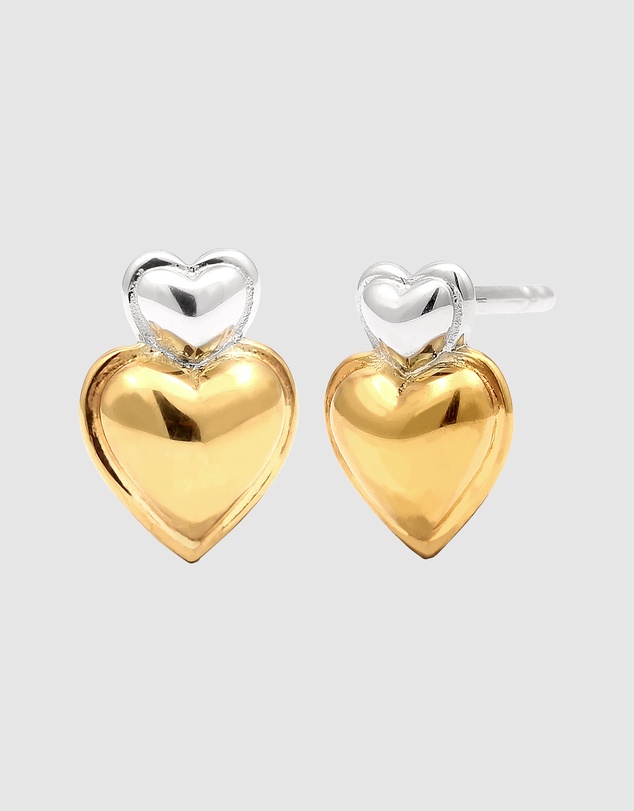 Elli Jewelry - Earrings Stud Heart 925 Sterling Silver