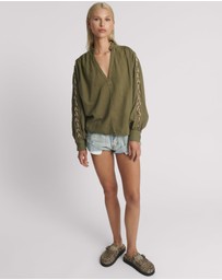 ONE TEASPOON - Johnny Linen Lace Up Shirt