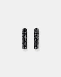 THOMAS SABO - Hoop earrings with black zirconia